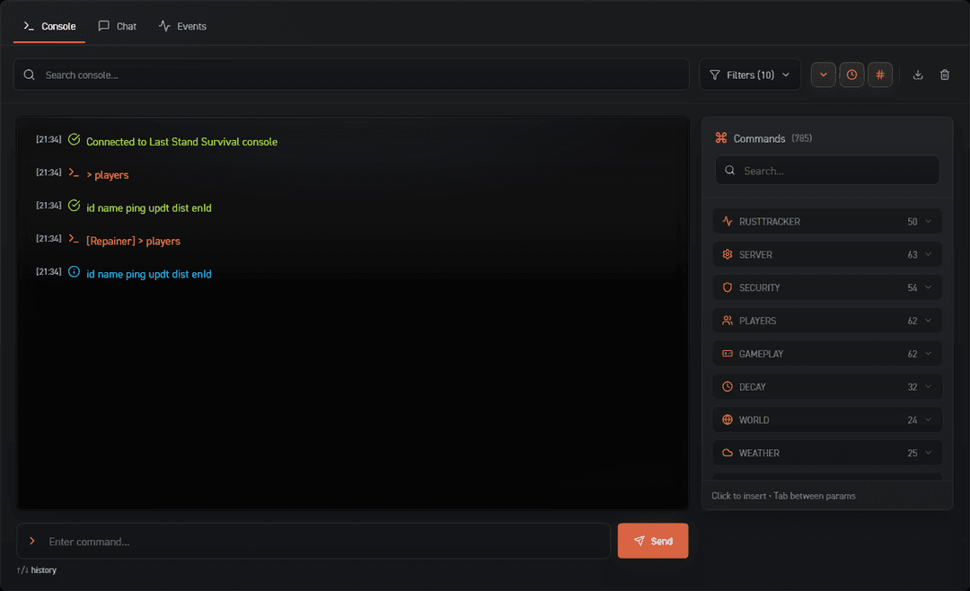 Rust Server Admin Console Command Mod RustPanel - #1 Rust Server Admin Panel | Live Map, RCON & Discord Bot